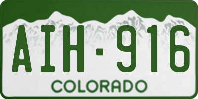 CO license plate AIH916
