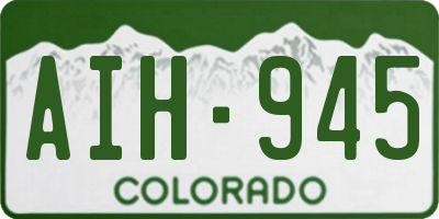 CO license plate AIH945
