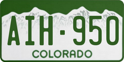 CO license plate AIH950