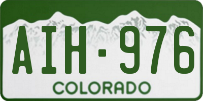 CO license plate AIH976