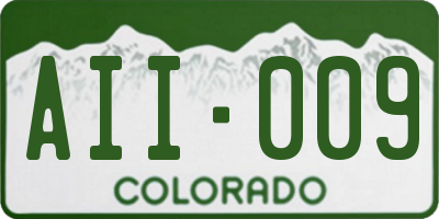 CO license plate AII009