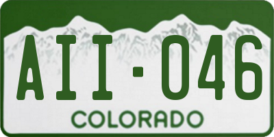 CO license plate AII046
