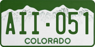 CO license plate AII051