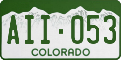 CO license plate AII053
