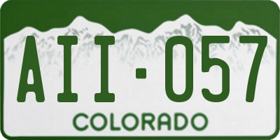 CO license plate AII057