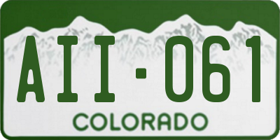 CO license plate AII061