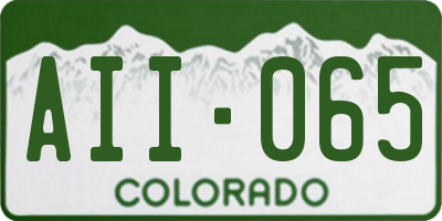 CO license plate AII065