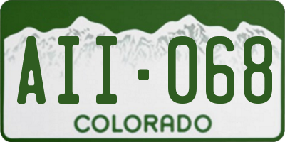 CO license plate AII068
