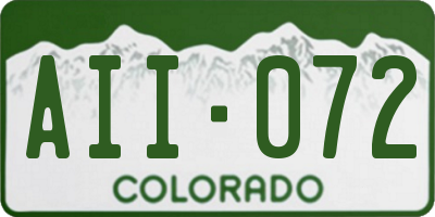 CO license plate AII072