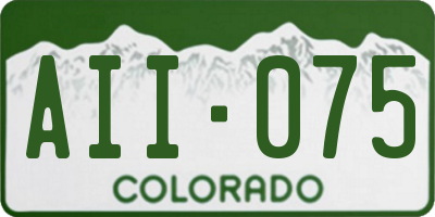 CO license plate AII075