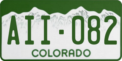 CO license plate AII082