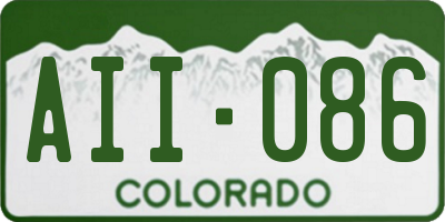 CO license plate AII086