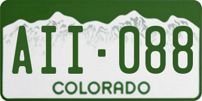 CO license plate AII088