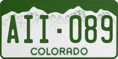 CO license plate AII089