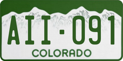 CO license plate AII091