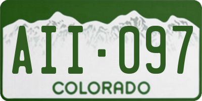 CO license plate AII097