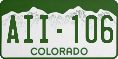 CO license plate AII106