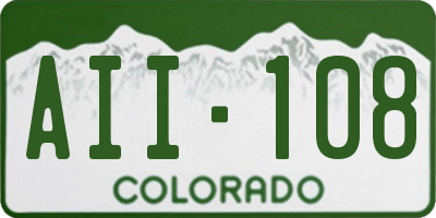 CO license plate AII108