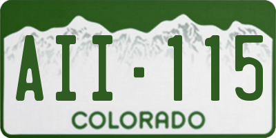 CO license plate AII115