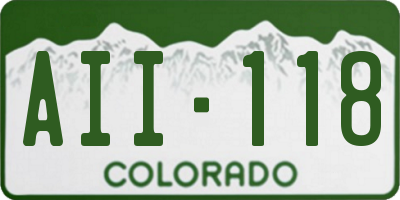 CO license plate AII118