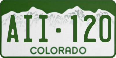 CO license plate AII120