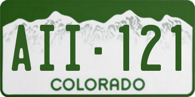 CO license plate AII121