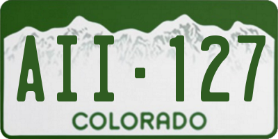 CO license plate AII127