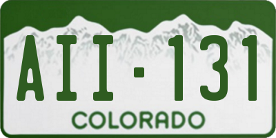 CO license plate AII131
