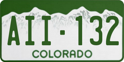 CO license plate AII132