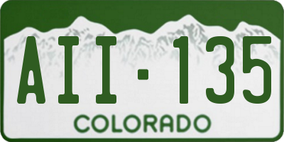 CO license plate AII135