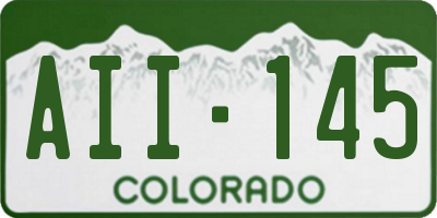 CO license plate AII145
