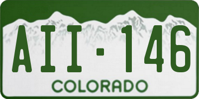 CO license plate AII146