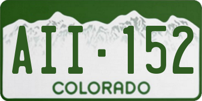 CO license plate AII152