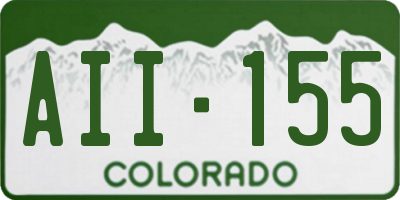 CO license plate AII155