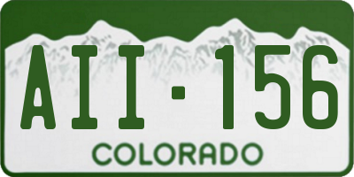 CO license plate AII156