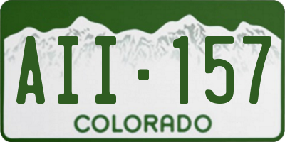 CO license plate AII157