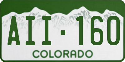 CO license plate AII160