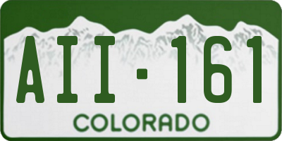 CO license plate AII161