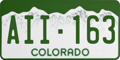 CO license plate AII163