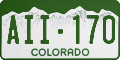 CO license plate AII170