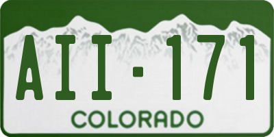 CO license plate AII171