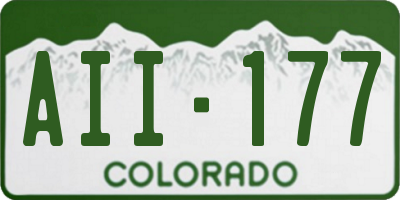 CO license plate AII177