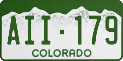 CO license plate AII179