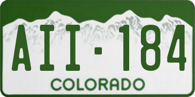 CO license plate AII184
