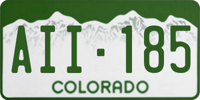 CO license plate AII185