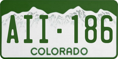 CO license plate AII186