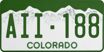 CO license plate AII188
