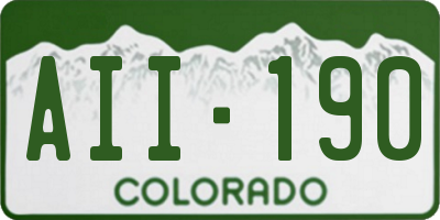 CO license plate AII190