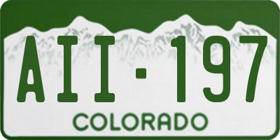 CO license plate AII197