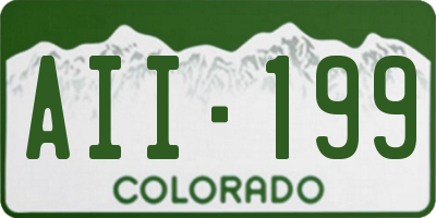 CO license plate AII199